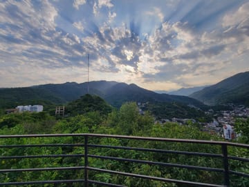 Sunrise over the hills above Puerto Vallarta from the mirador